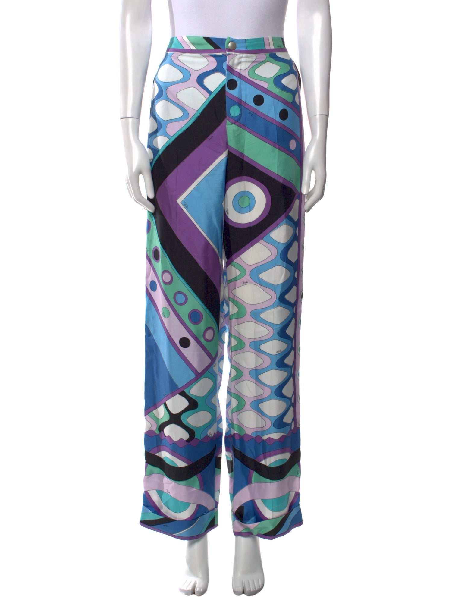 Emilio Pucci Silk Wide Leg Pants