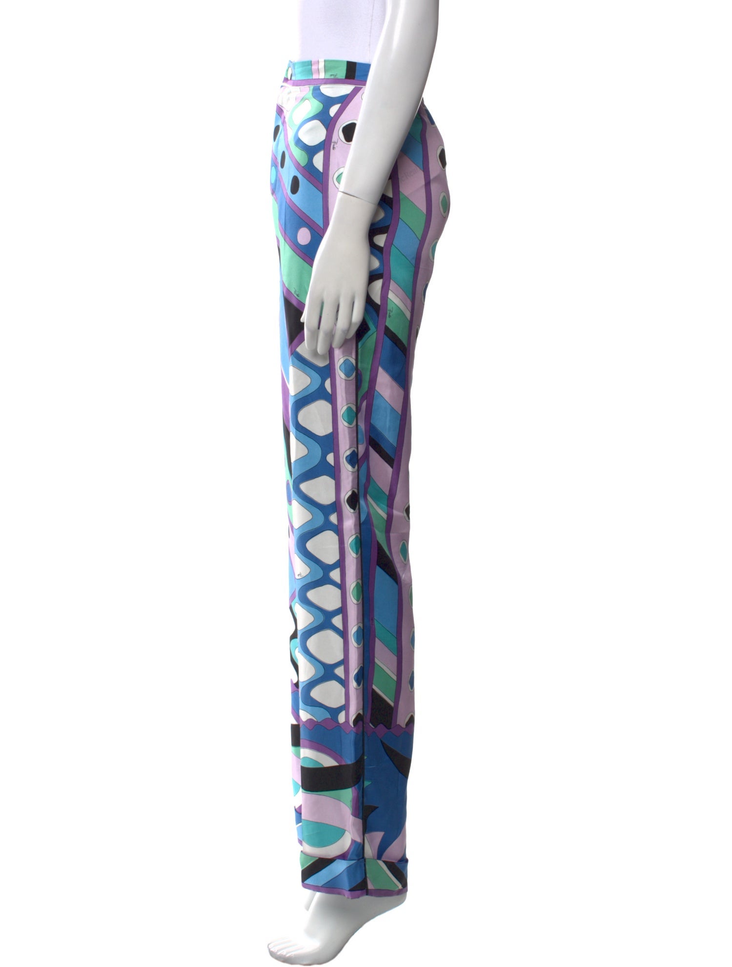 Emilio Pucci Silk Wide Leg Pants
