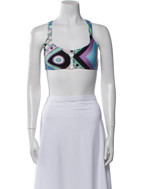 Emilio Pucci Printed Halterneck Crop Top