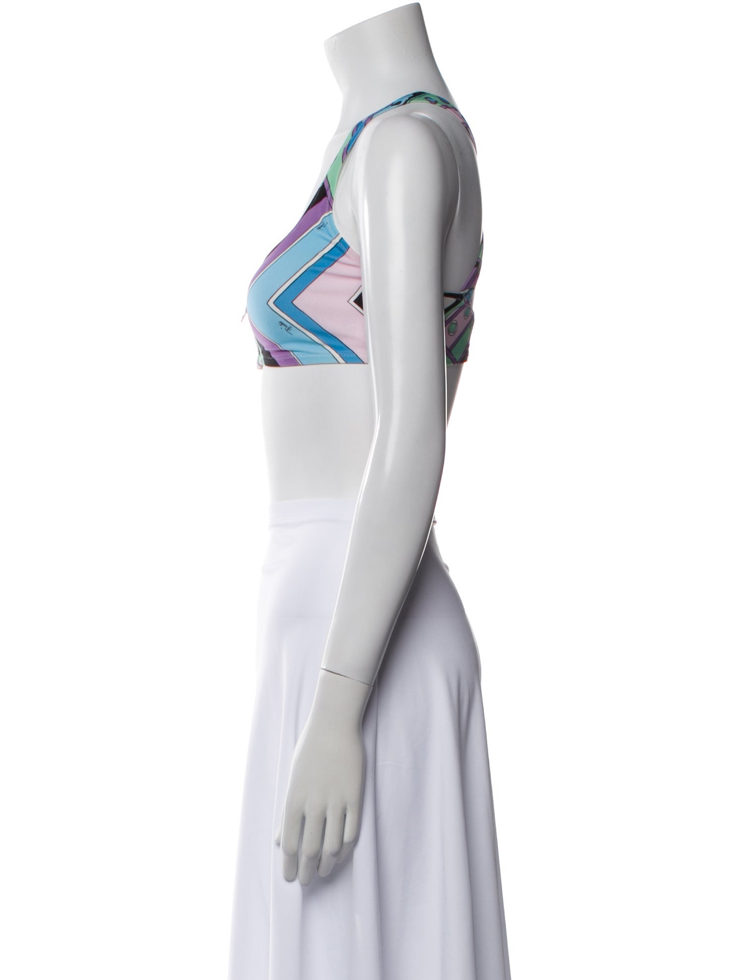 Emilio Pucci Printed Halterneck Crop Top