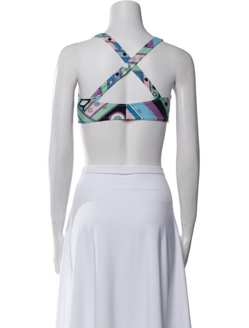 Emilio Pucci Printed Halterneck Crop Top
