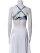 Emilio Pucci Printed Halterneck Crop Top
