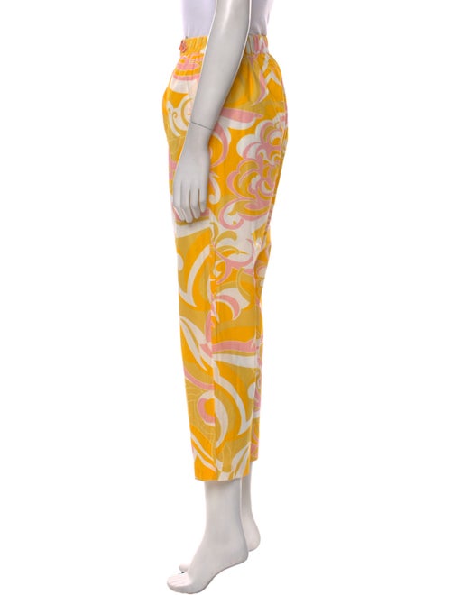 Emilio Pucci Floral Print Straight Leg Pants