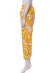 Emilio Pucci Floral Print Straight Leg Pants