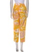 Emilio Pucci Floral Print Straight Leg Pants
