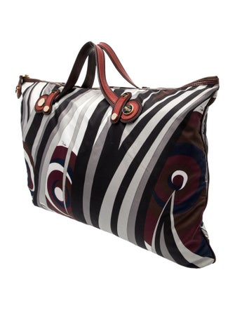Emilio Pucci Nylon Top Handle Bag