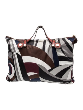 Emilio Pucci Nylon Top Handle Bag