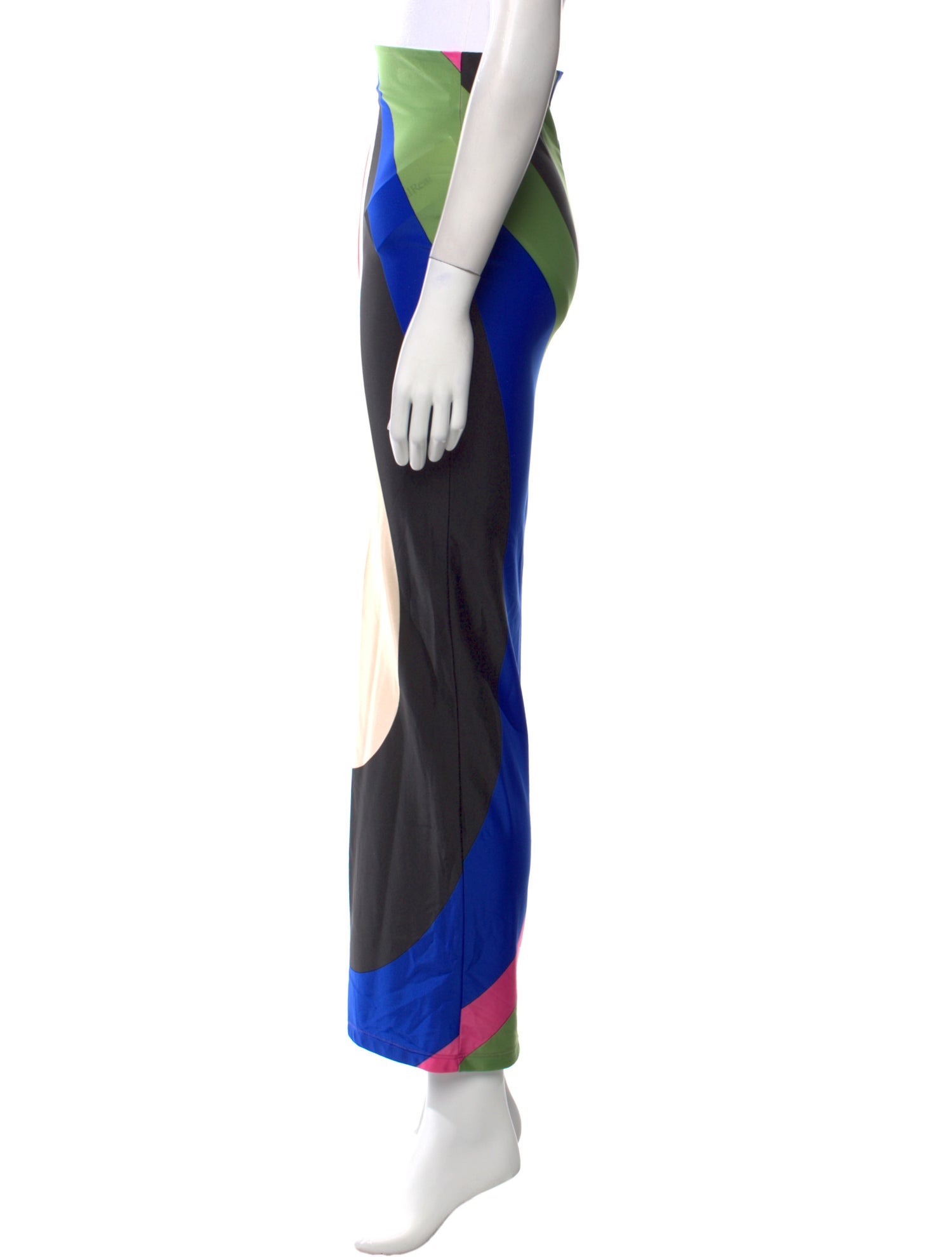 Emilio Pucci Colorblock Pattern Long Skirt