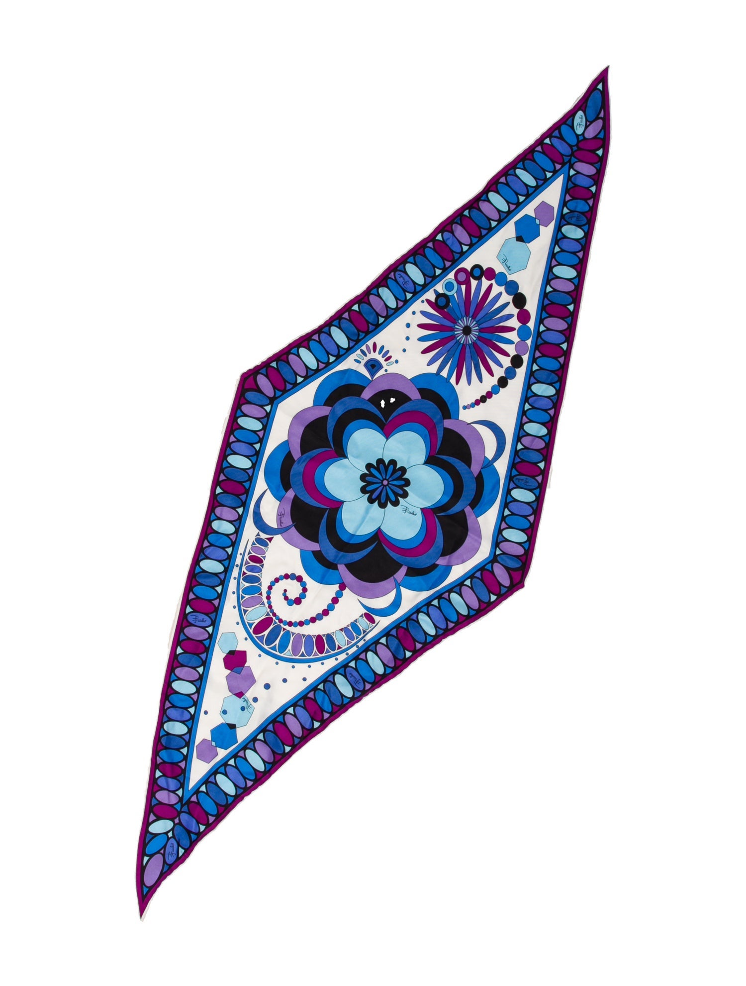 Emilio Pucci Silk Floral Print Scarf