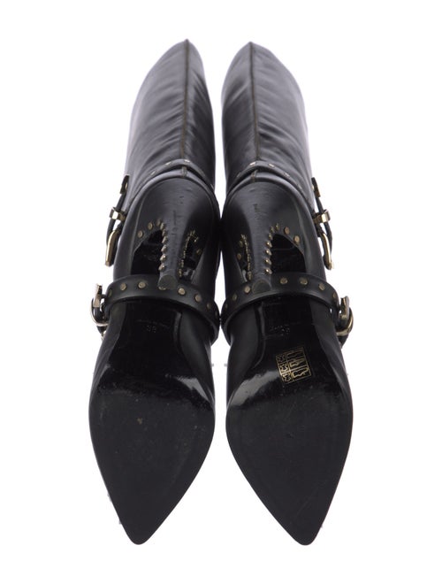 Emilio Pucci Leather Studded Accents Boots