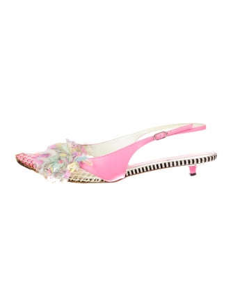 Emilio Pucci Mesh Printed Slingback Pumps