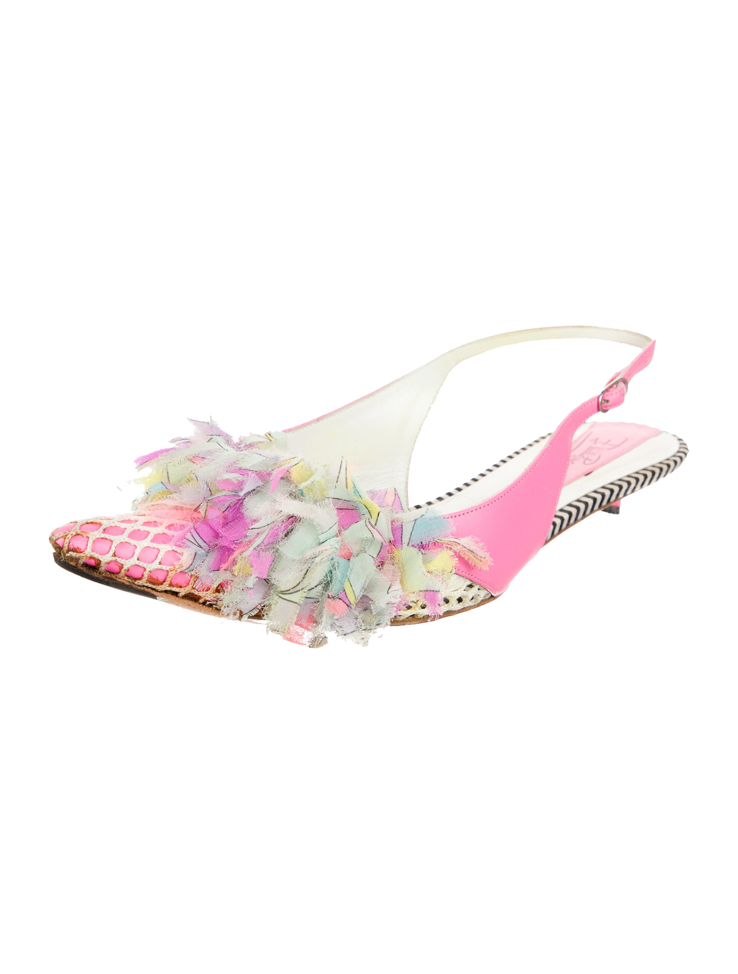 Emilio Pucci Mesh Printed Slingback Pumps