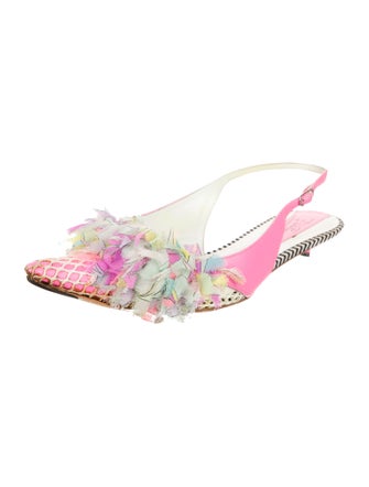 Emilio Pucci Mesh Printed Slingback Pumps