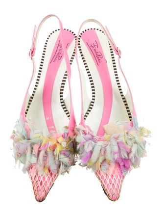 Emilio Pucci Mesh Printed Slingback Pumps