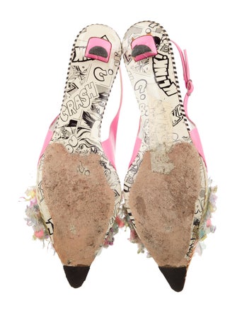 Emilio Pucci Mesh Printed Slingback Pumps