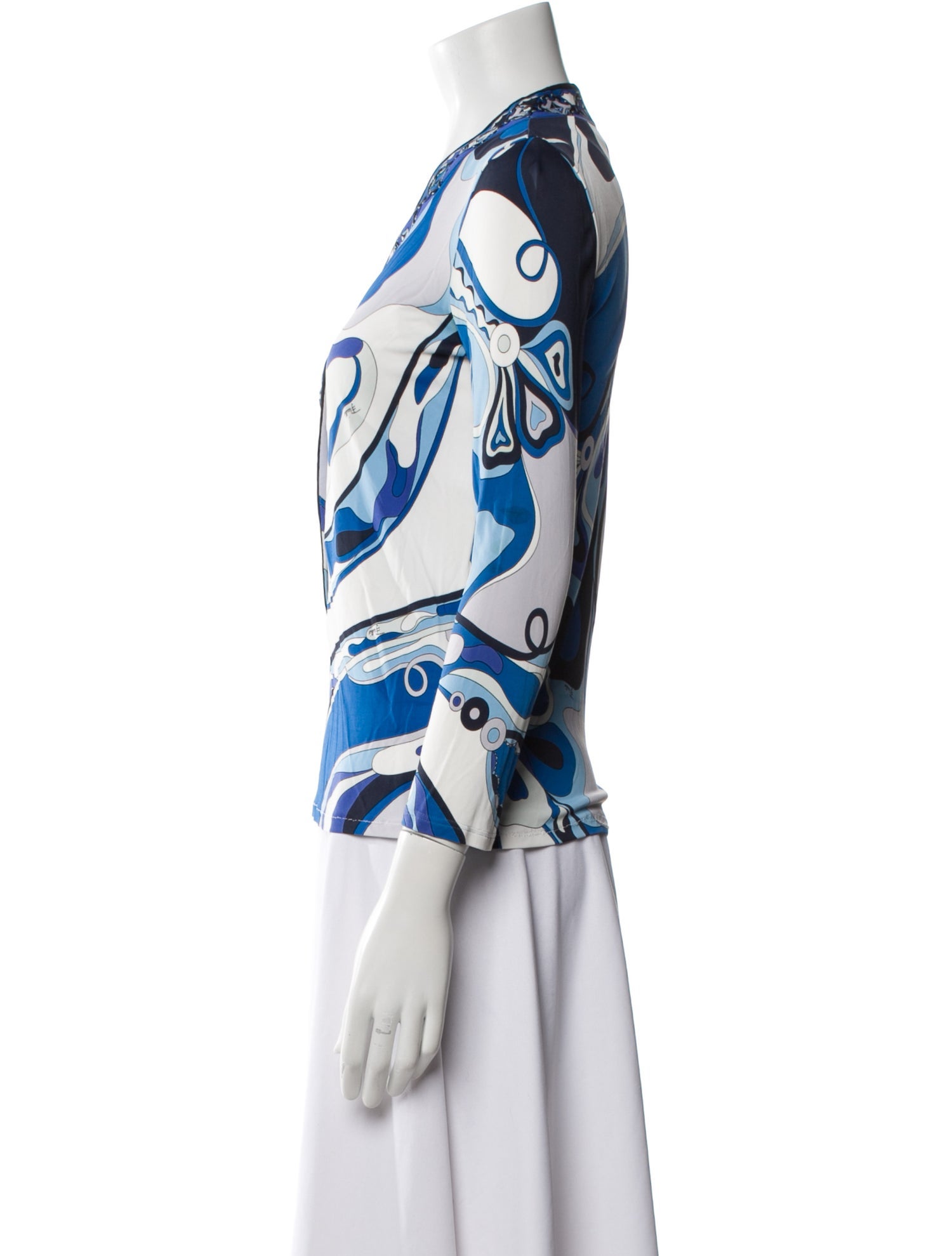 Emilio Pucci Printed V-Neck Top