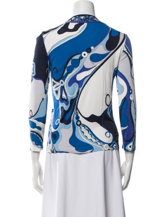 Emilio Pucci Printed V-Neck Top