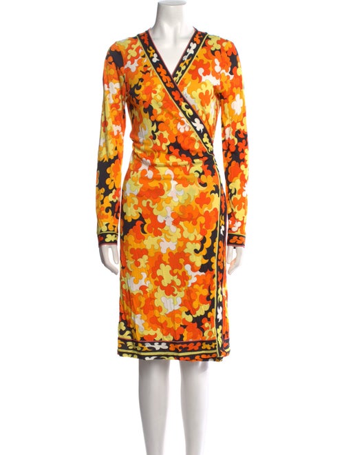 Emilio Pucci Floral Print Midi Length Dress