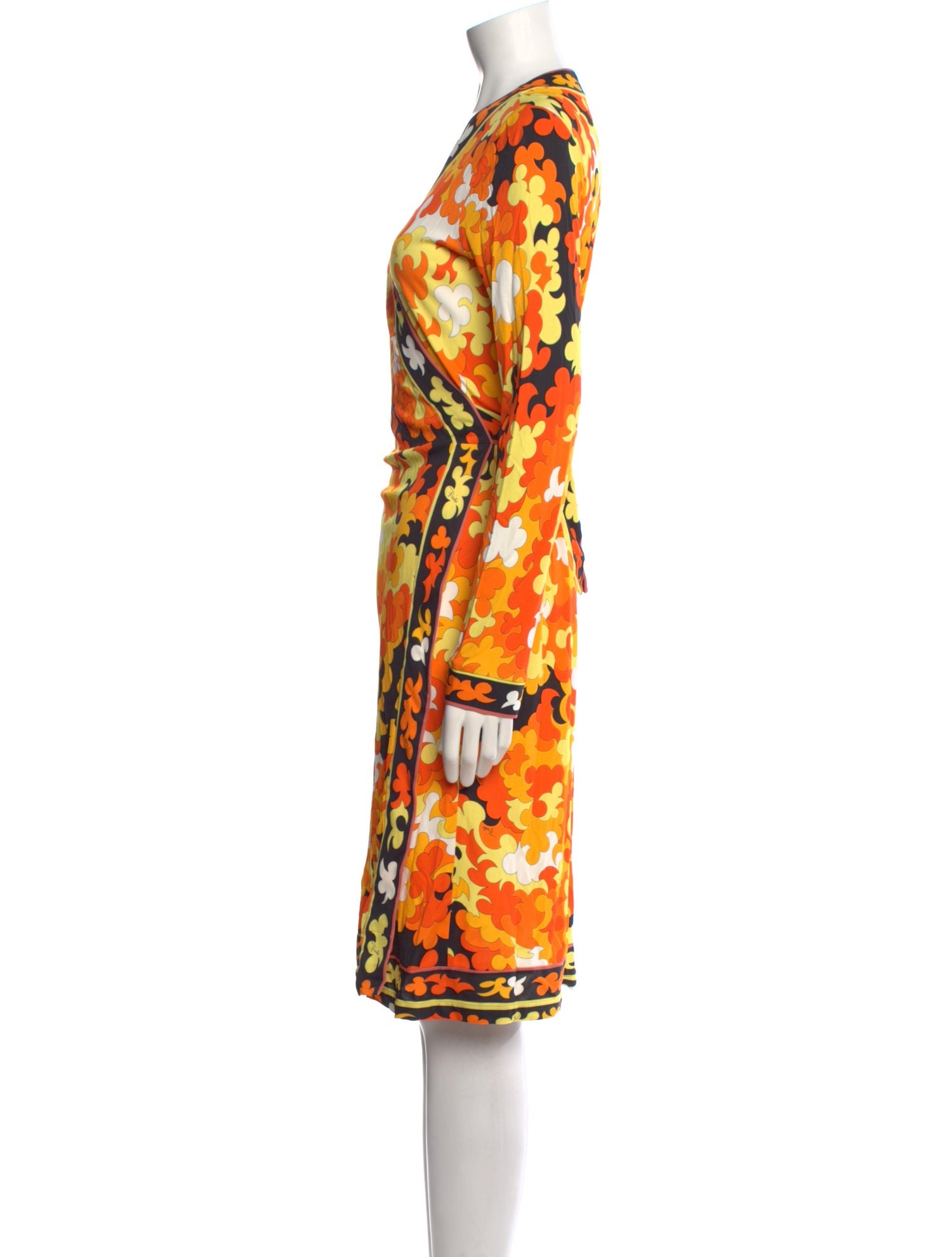 Emilio Pucci Floral Print Midi Length Dress
