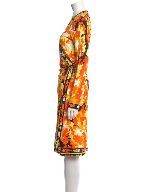 Emilio Pucci Floral Print Midi Length Dress