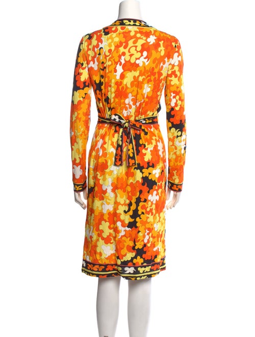 Emilio Pucci Floral Print Midi Length Dress