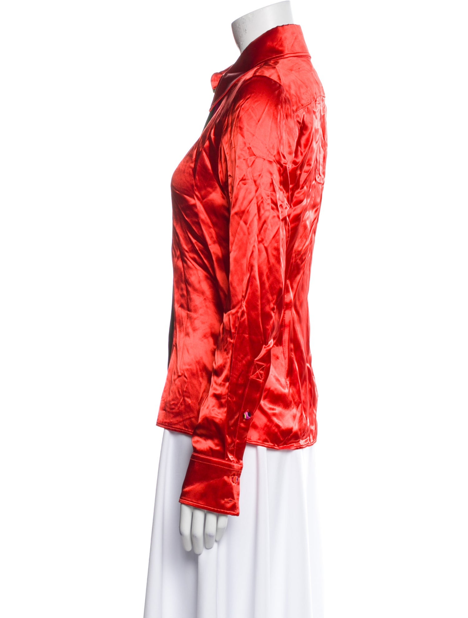 Emilio Pucci Printed Long Sleeve Button-Up Top w/ Tags