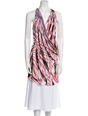 Emilio Pucci Printed Cowl Neck Tunic