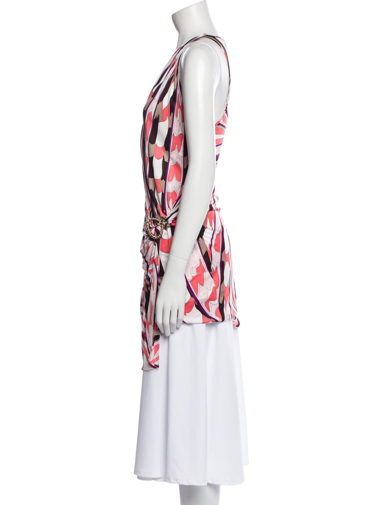 Emilio Pucci Printed Cowl Neck Tunic