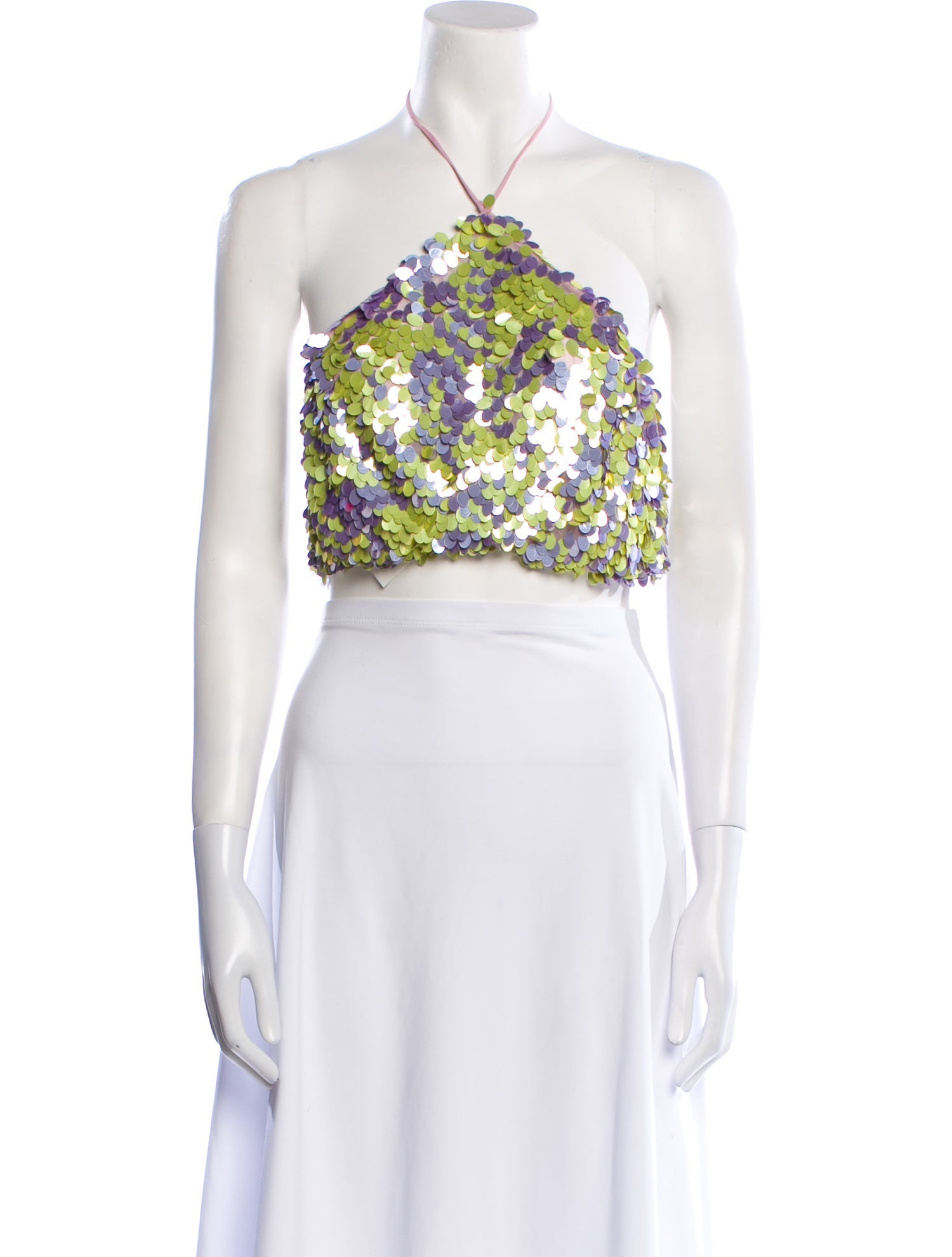 Emilio Pucci Mesh Floral Print Crop Top