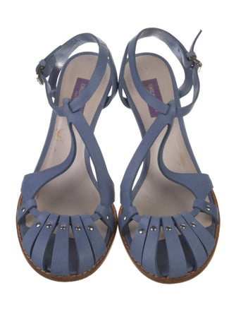 Emilio Pucci Leather T-Strap Pumps