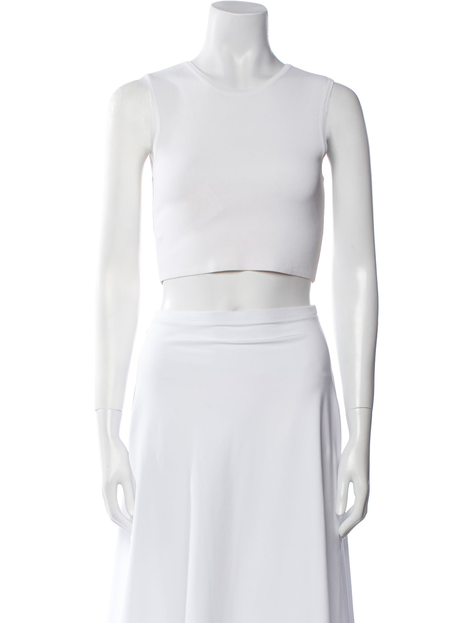 Emilio Pucci Silk Crew Neck Crop Top