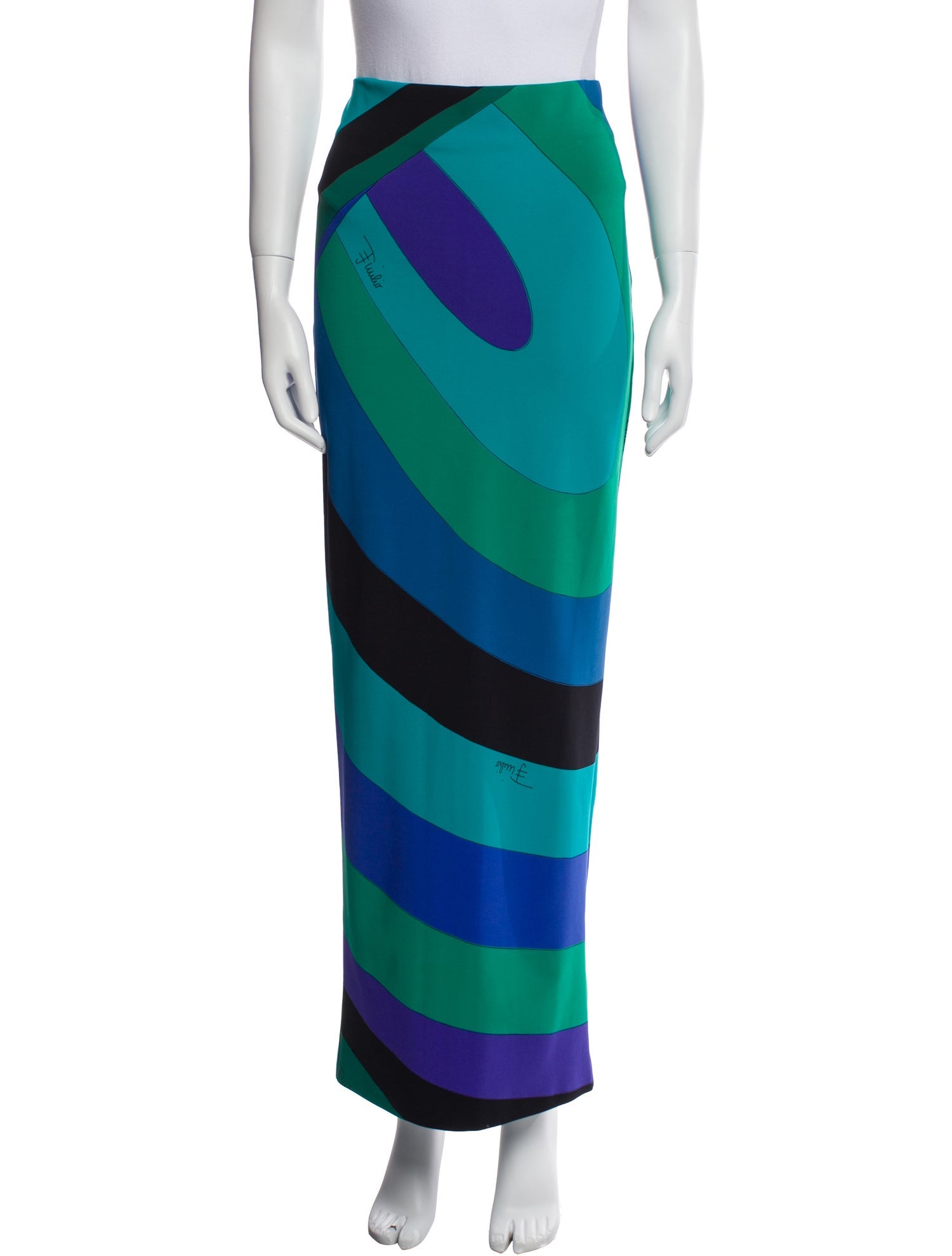 Emilio Pucci Striped Long Skirt