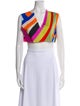 Emilio Pucci Striped V-Neck Crop Top