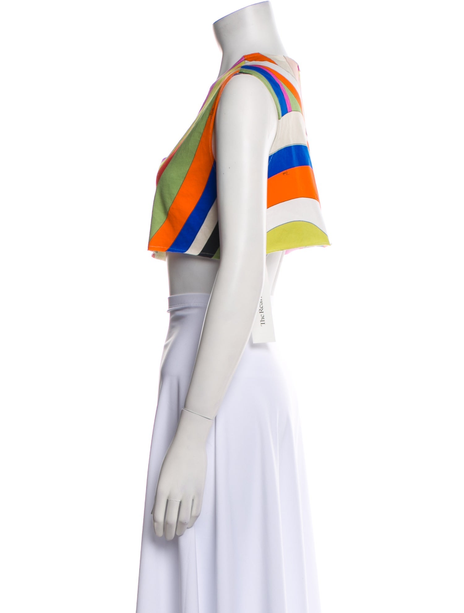 Emilio Pucci Striped V-Neck Crop Top