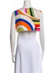Emilio Pucci Striped V-Neck Crop Top