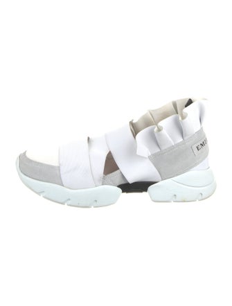 Emilio Pucci Suede Colorblock Pattern Sneakers