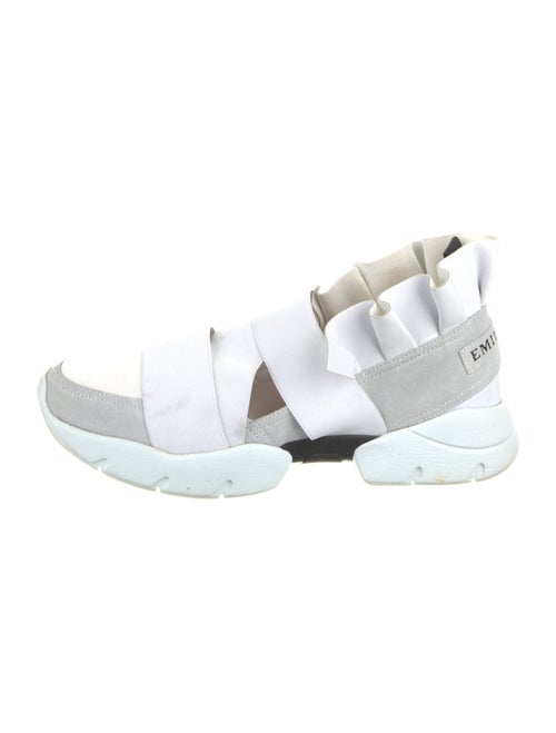 Emilio Pucci Suede Colorblock Pattern Sneakers