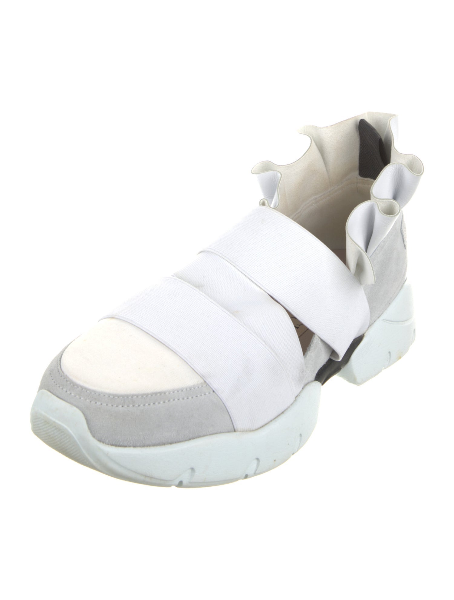 Emilio Pucci Suede Colorblock Pattern Sneakers