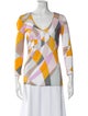 Emilio Pucci Printed V-Neck Blouse