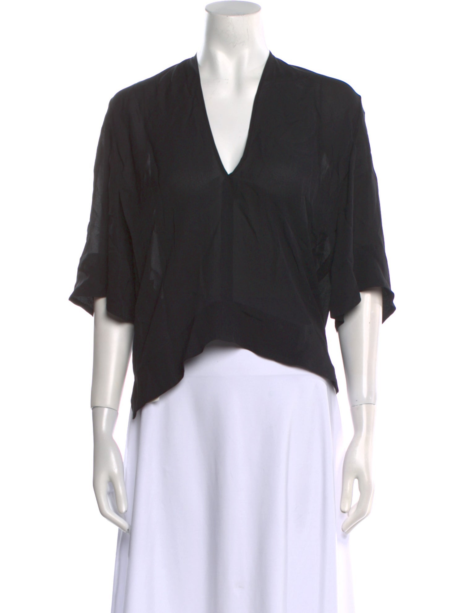 Emilio Pucci Silk V-Neck Crop Top