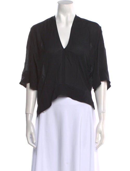 Emilio Pucci Silk V-Neck Crop Top