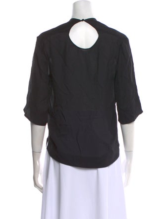 Emilio Pucci Silk V-Neck Crop Top