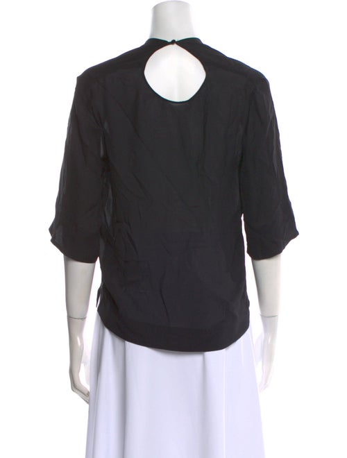 Emilio Pucci Silk V-Neck Crop Top