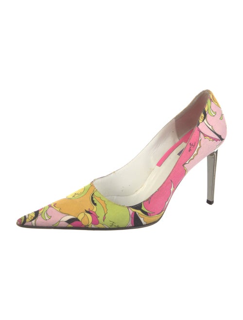 Emilio Pucci Satin Printed Pumps