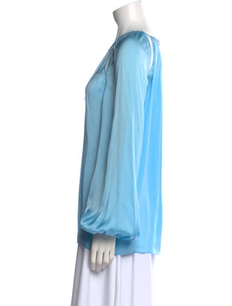 Emilio Pucci Silk Scoop Neck Blouse