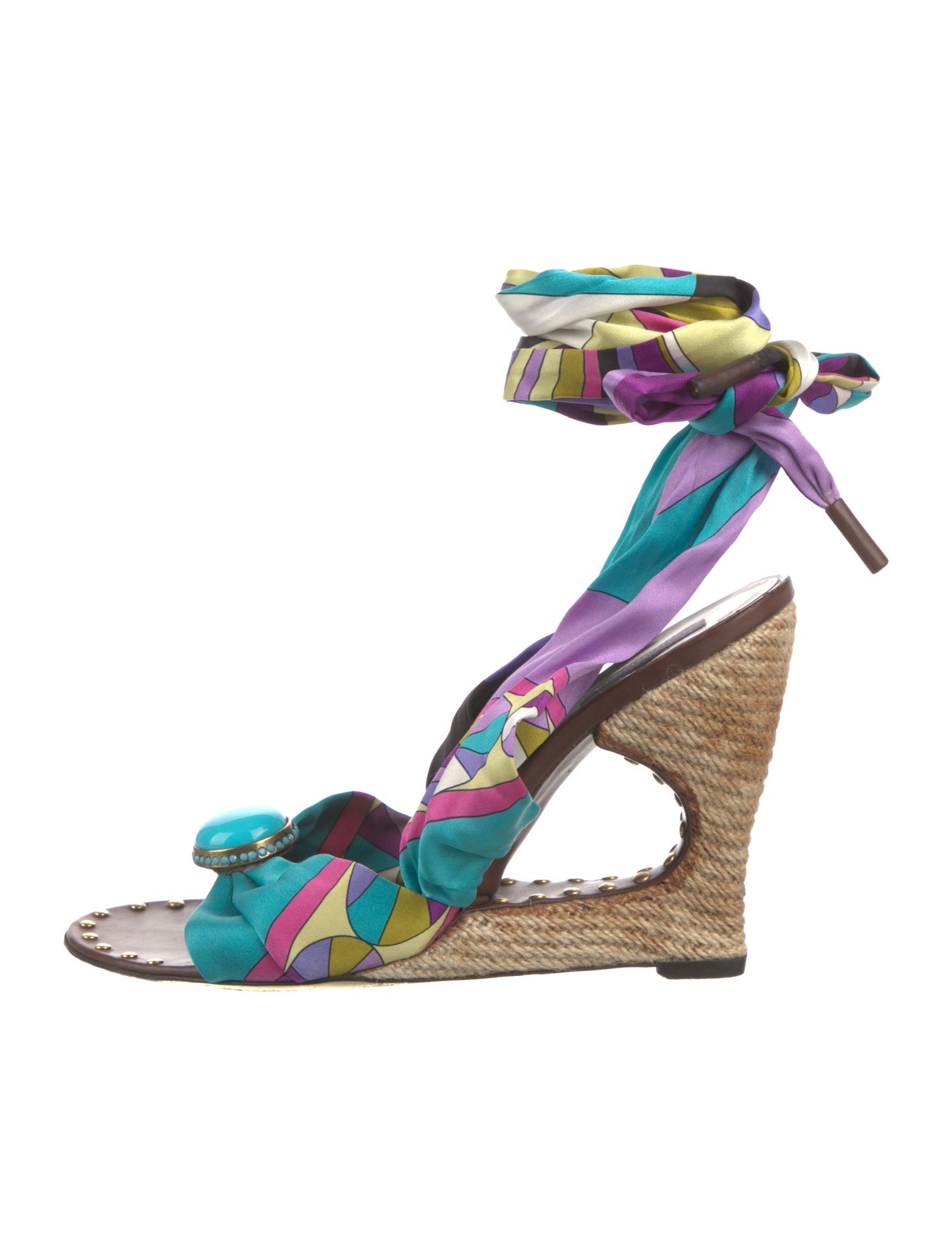 Emilio Pucci Printed Gladiator Sandals