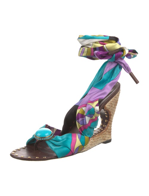 Emilio Pucci Printed Gladiator Sandals