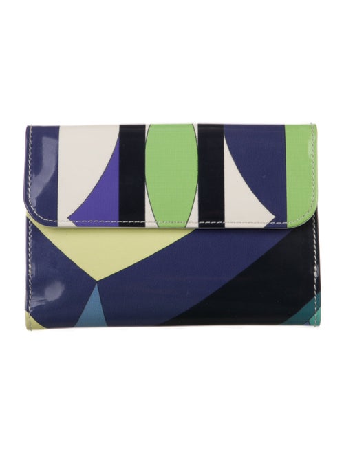 Emilio Pucci Patent Leather Printed Compact Wallet