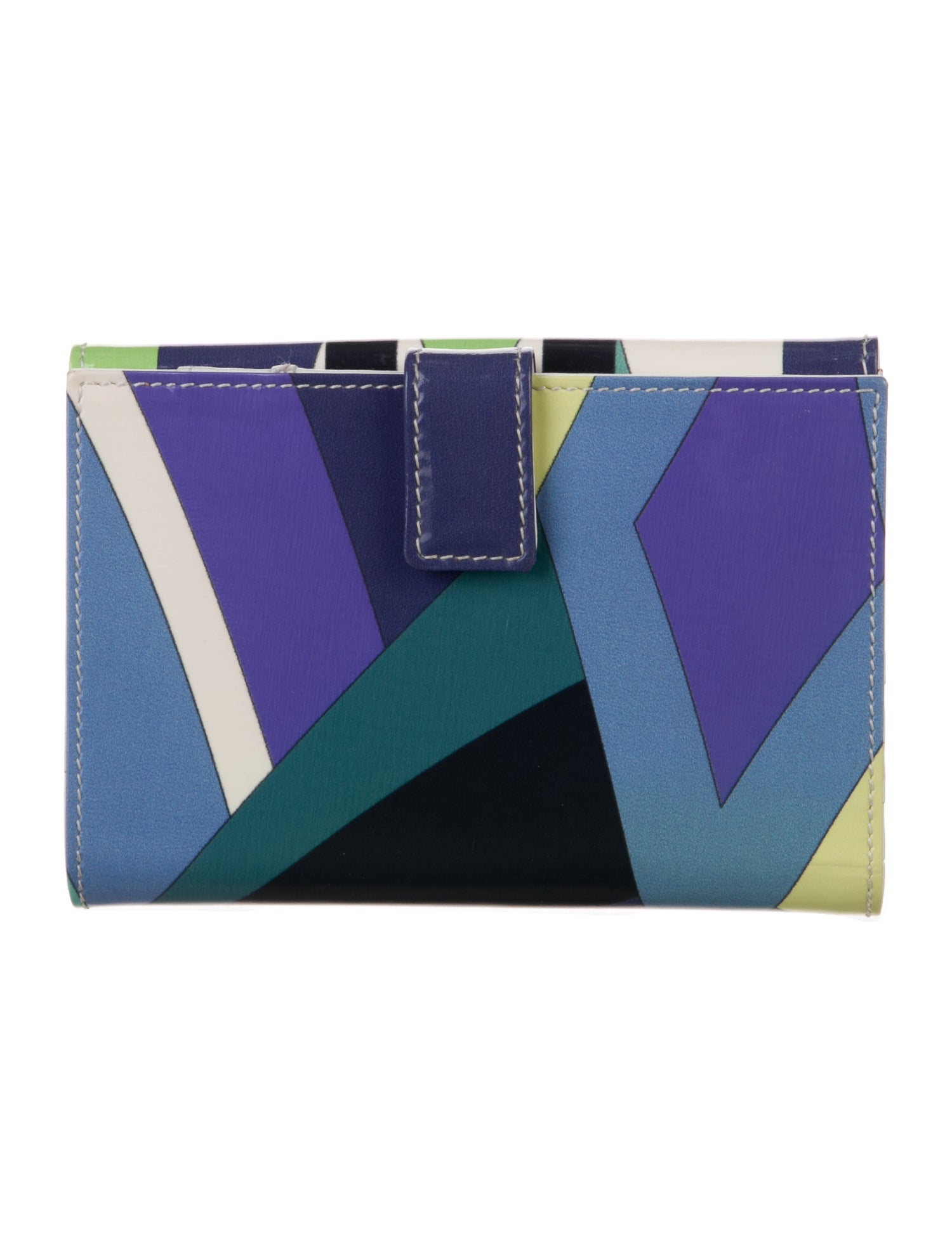 Emilio Pucci Patent Leather Printed Compact Wallet