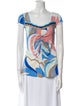 Emilio Pucci Printed Cowl Neck Blouse